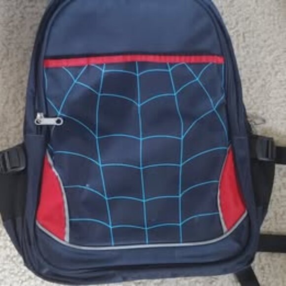 12X17 Kid Blue PVC Spider Man Inspired School Backpack Teen Laptop Backpack - Picture 5 of 6